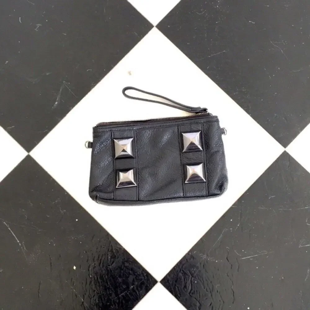Kate Landry studded black wristlet read comm